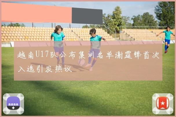 越南U17队公布集训名单谢霆锋首次入选引发热议